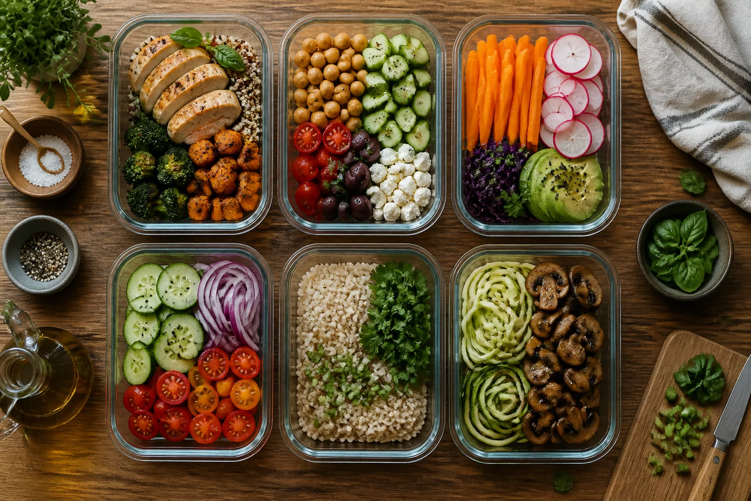 A structured look at culinary prep and ingredient organization